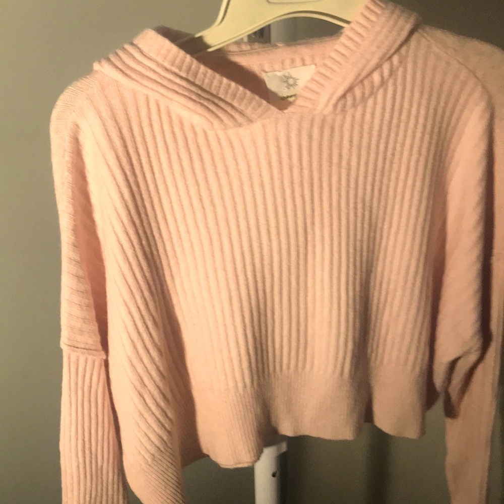 Pink Hooded Women's Sweater
